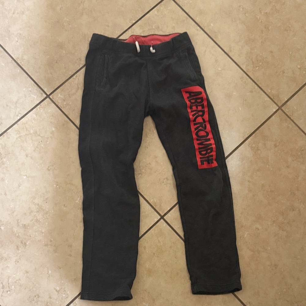 Abercrombie & Fitch Kids Black and Red Joggers